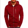 Mens Casual Hooded Zip-Up Sweatshirt With Jacquard Loose Fit Long Sleeve Pullover Gym Outdoor Daily Wear