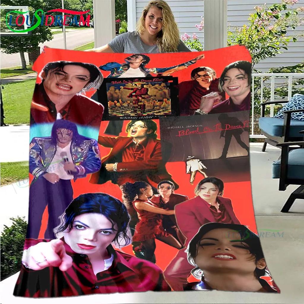 Calda Moda Pop Star M-Michael Jackson Coperta in Flanella per Adulti e Bambini Decorazione Divano Letto Coperta Portatile Regalo