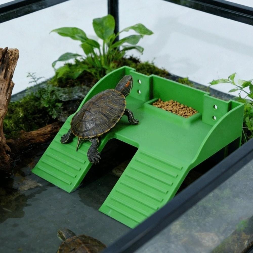Double Ladder Turtle Basking Platform Plastic Feeding Platform Aquatic Turtles