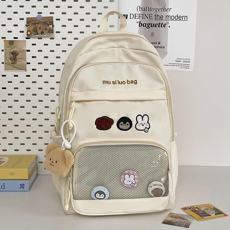 School Bag Style Large Capacity Junior High School Students Student Backpack Girls New Casual School Bag