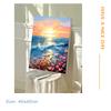 CHENISTORY Coloring By Number Sunset Scenery For Adults DIY Picture By Numbers Seascape Flower Drawing On Canvas Home Decor Gift