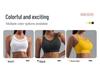 Juyitang European Size Shockproof Sports Bra with Thin Straps and Fixed Cups for Yoga