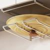 Wall Mounted Under Cabinet Storage Rack Stainless Steel Pot Lid Holder  for Kitchen