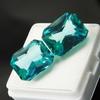20.10 Ct Natural Grandidierite Loose Gemstone CERTIFIED Green Emerald Cut Pair A-72111h0