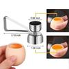 Egg Shell Opener Egg Topper Cutter, Stainless Steel Egg Cracker Separator for Raw, Soft or Hard Boi - GXCC