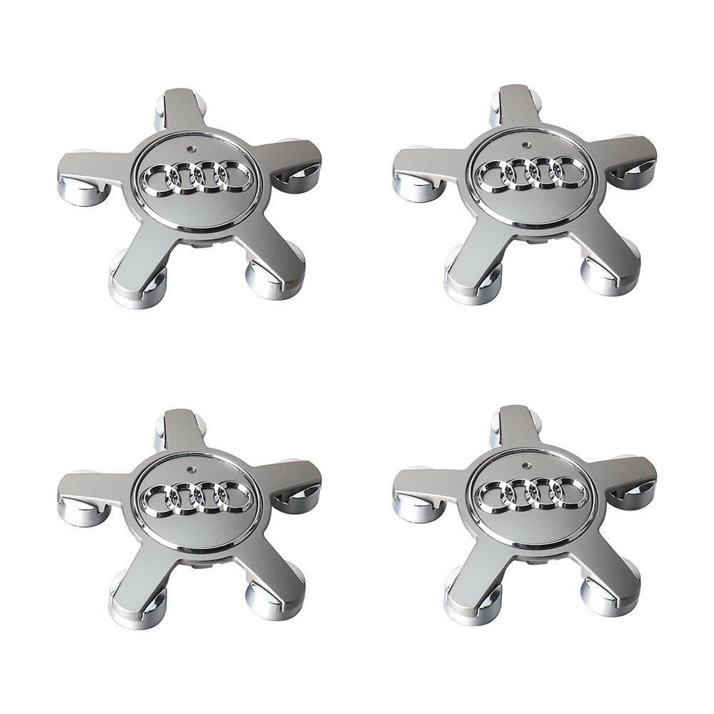 2026 4PCS Car Wheel Center Cover Hub Cap For Audi A3 8P A4 A6 C6 B8 Sline RS B6 B5 B4 B3 A1 A2 A5 A7 A8 C5 C7 Q1 Q2 Q3 Q4 Q5 Q6 Q7 Q8