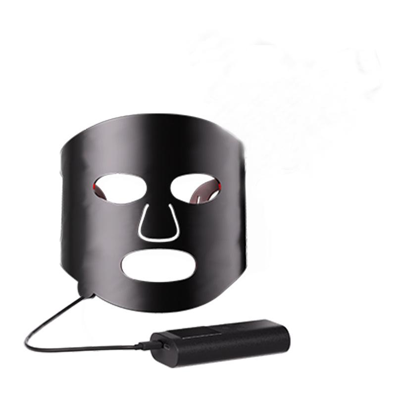 New Colorful LED Phototherapy Black Gold Mask Household Facial Mask Skin Rejuvenation Whitening Oil Removal Neck Instrument Large Row Light