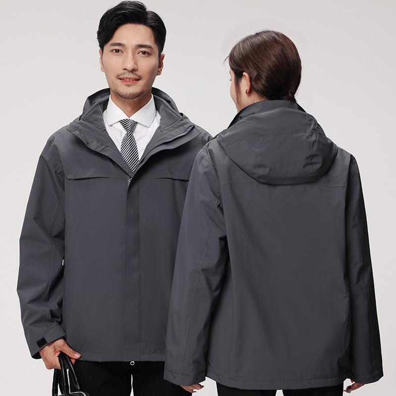 Winter Outdoor Heat-Sealed Warm Couple Outfit: Men's & Women's 3-in-1 Windproof Two-Piece Set
