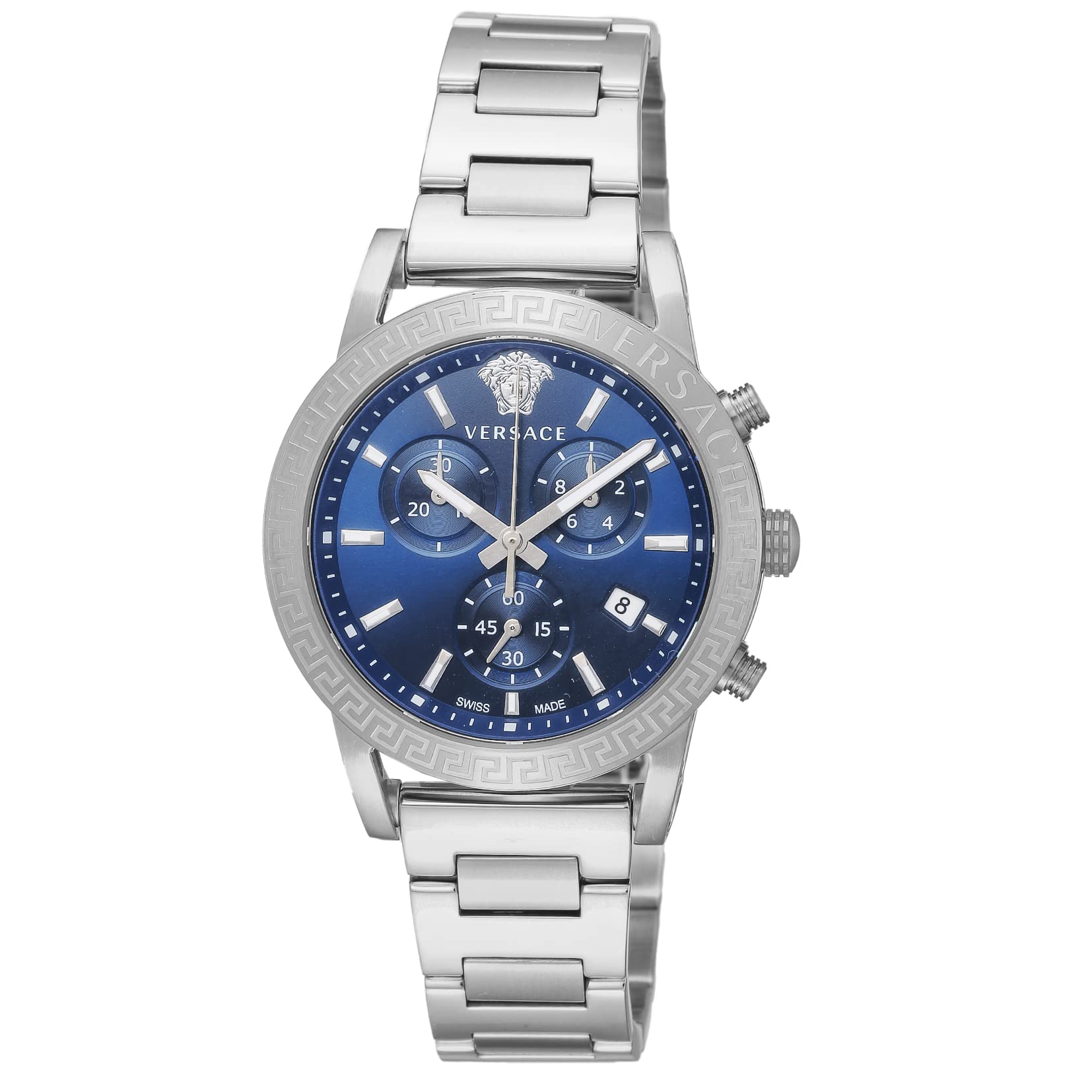 

Watch SPORT TECH Blue Dial Stainless Steel Sapphire Glass Quartz 40MM Swiss Watch VEKB00522 Silver [Versace] Women s [Item]