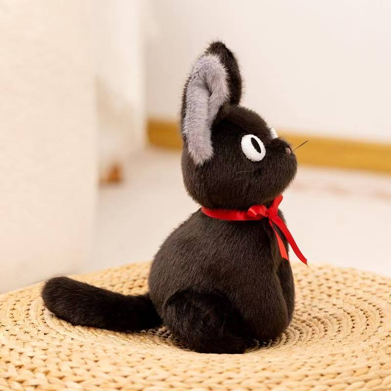 Najnowsza Czarownica Mały Czarny Kot Kawaii Pluszowa Zabawka Ręcznie Robiona Lalka Kreskówka Anime Urocza Lalka na Urodziny Dziecka Boże Narodzenie