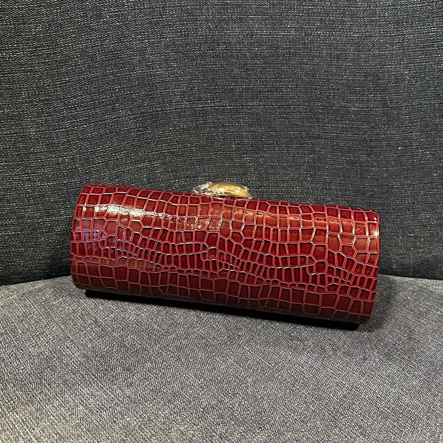 Fashion Cylindrical Clutch Purse Women`s Handbag