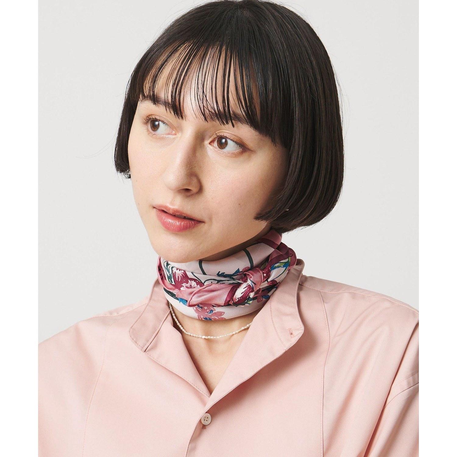 UNITED ARROWS SILK 6565 Scarf 26SS Fashion Accessories ScarfBandana Yellow Blue Pink
