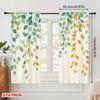 2pcs,2D Plane Printing Print Curtains Falling Leaves Polyester (without Rod) Home Decor Perfect for Room, Kitchen, Study,