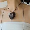 Heart Pendant Necklace: Stylish Sandalwood Design with a Fashionable, Versatile Touch