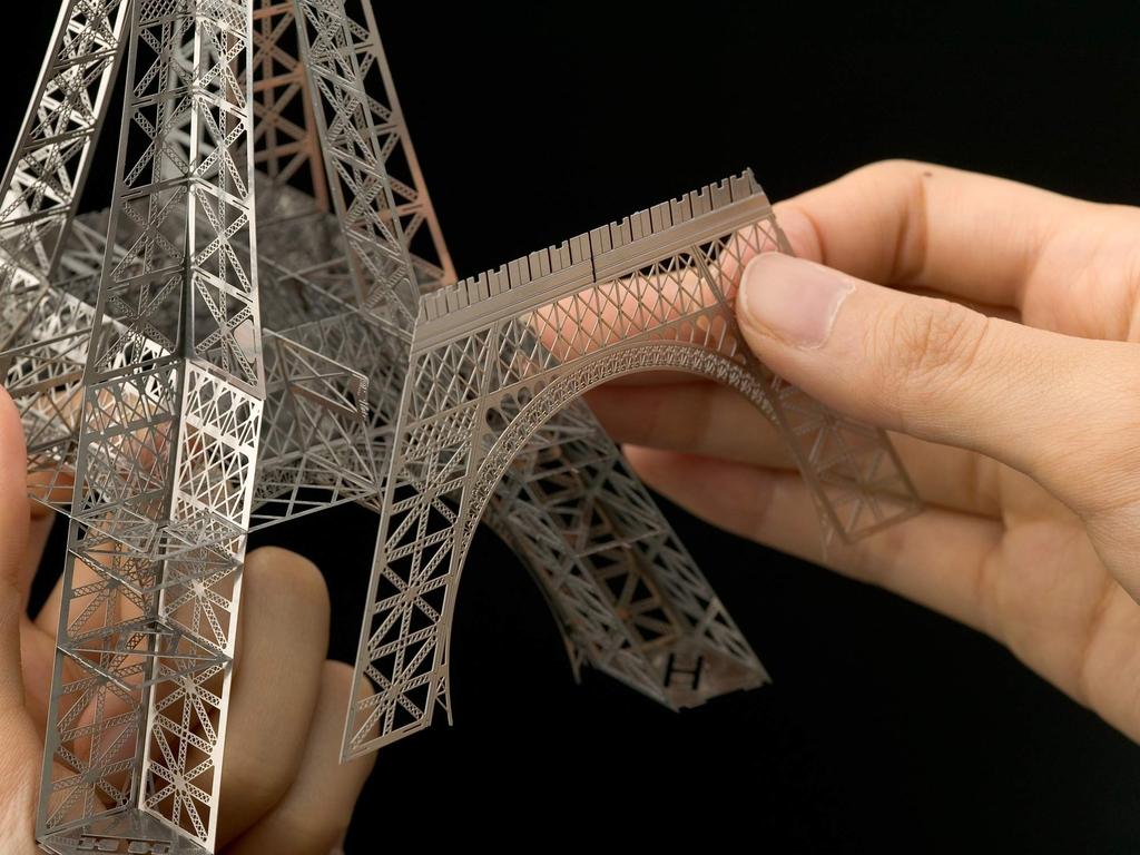 Aerobase E001 Eiffel 30cm Stainless Steel Etched Metal Assembly Interior 1/1000 Tower, Tall, Paris, Kit,