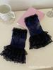 Sweet Style Lace Arm Sleeves with Bow Sparkling Rhinestone Glove Covers Pure Color Sun Protection Accessories for Women 2025 New