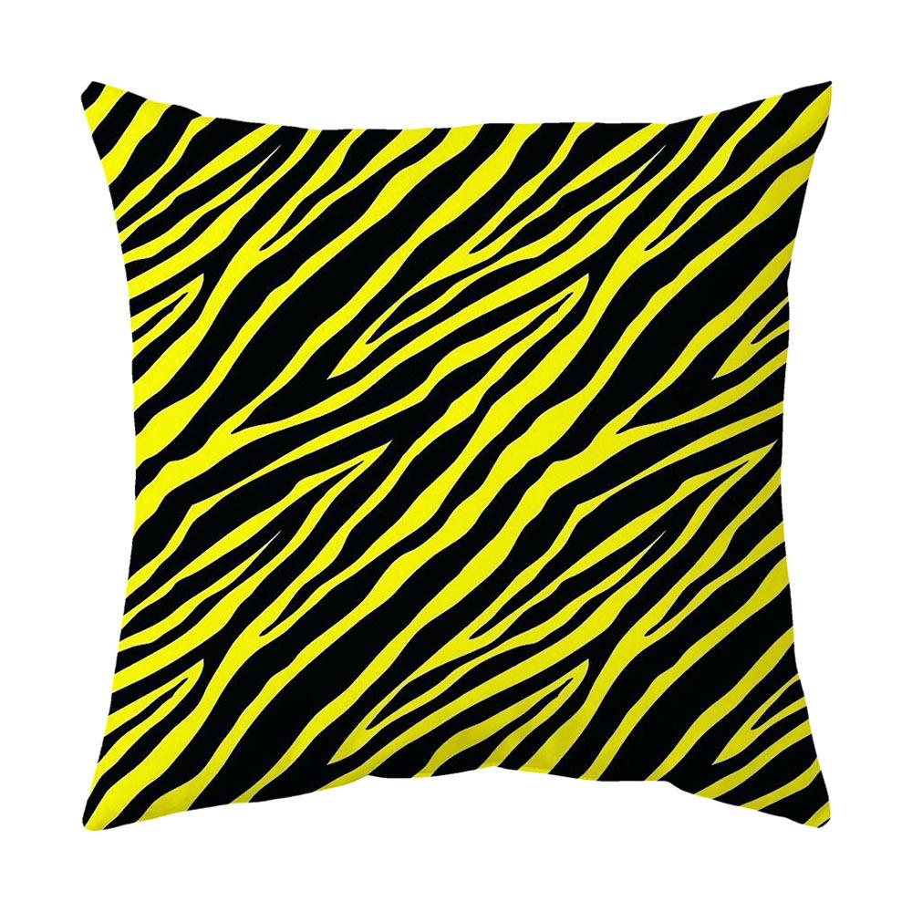 New Home Soft Decoration Geometric Milk Print Leopard Print Zebra Short Plush Ultra Soft Pillow Cushion Cover (Without Pillow Core)