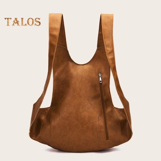 Plecak ze sztucznej skóry, wodoodporny, retro, jednolity kolor, szerokie paski na ramiona, kształt kamizelki, duża pojemność, torba redukująca obciążenie, do szkoły, pracy, podróży