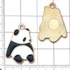 30 Mixed Black & White Enamel Panda Charms for DIY Jewelry