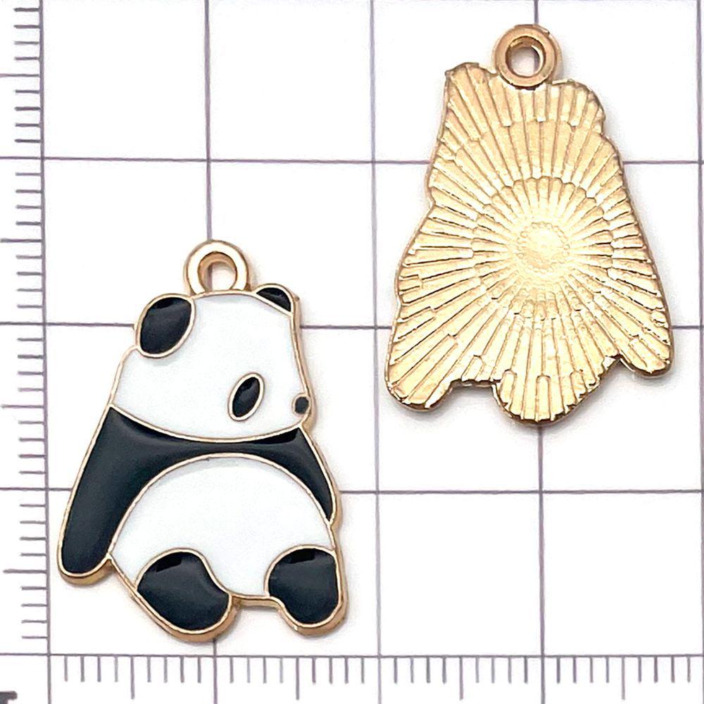 30 Mixed Black & White Enamel Panda Charms for DIY Jewelry