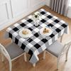 Black White Grey Rectangle Tablecloth for Table Decor Wedding Party Waterproof Reusable Table Cloth for Table Indoor Outdoor