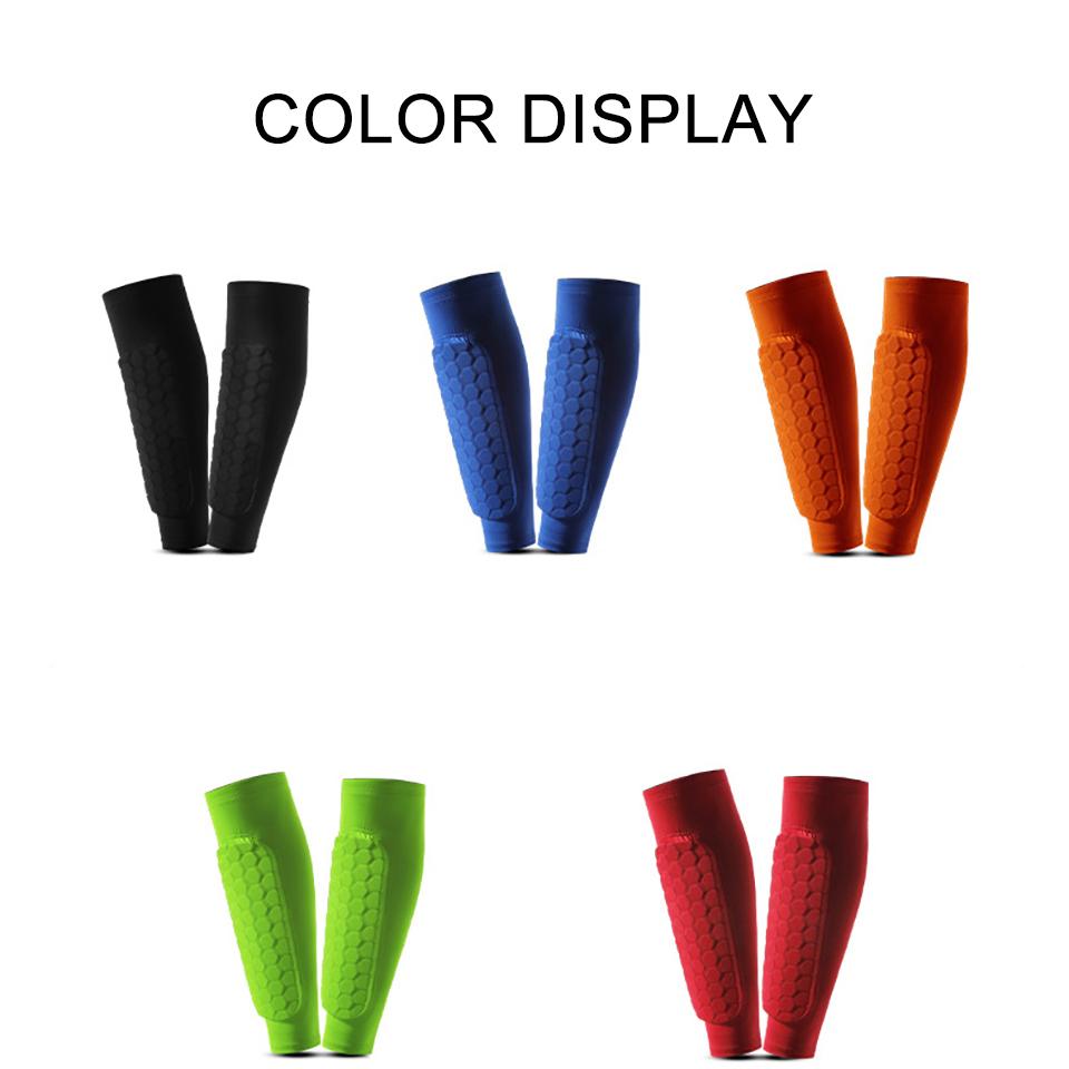 Loogdeel Football Shin Guards Honeycomb Anti Collision Compression Leg Sleeves Soccer Sports Unisex