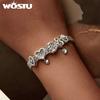 WOSTU 925 Sterling Silver Heart Clip Charms Hand of Fatima Bead Lotus Flower Pedant Fit Reflection Mesh Bracelet DIY Jewelry New