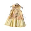 Girls Summer New Chinese Qipao Dress Traditional Print Sleeveless Vest Cheongsam Party Dress For Kids