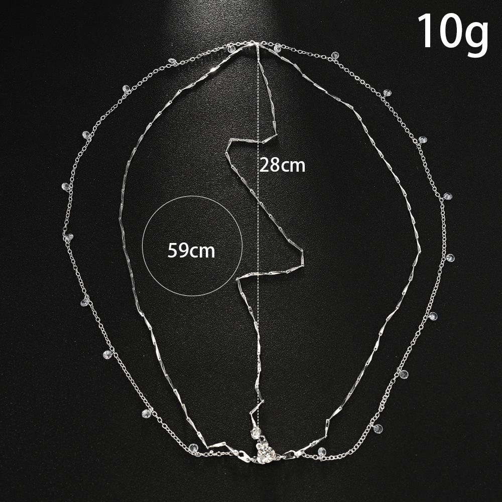 Bohemian Bride Rhinestone Forehead Chain - Light Luxury Hair Accessories for Women