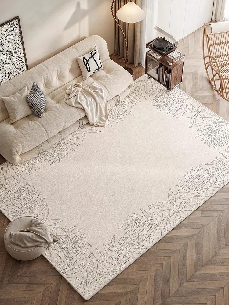Log Texture Beige Forest Area Rug Modern Light Luxury Living Room Carpet Soft Machine Washable Bedroom Decorative Floor Mat