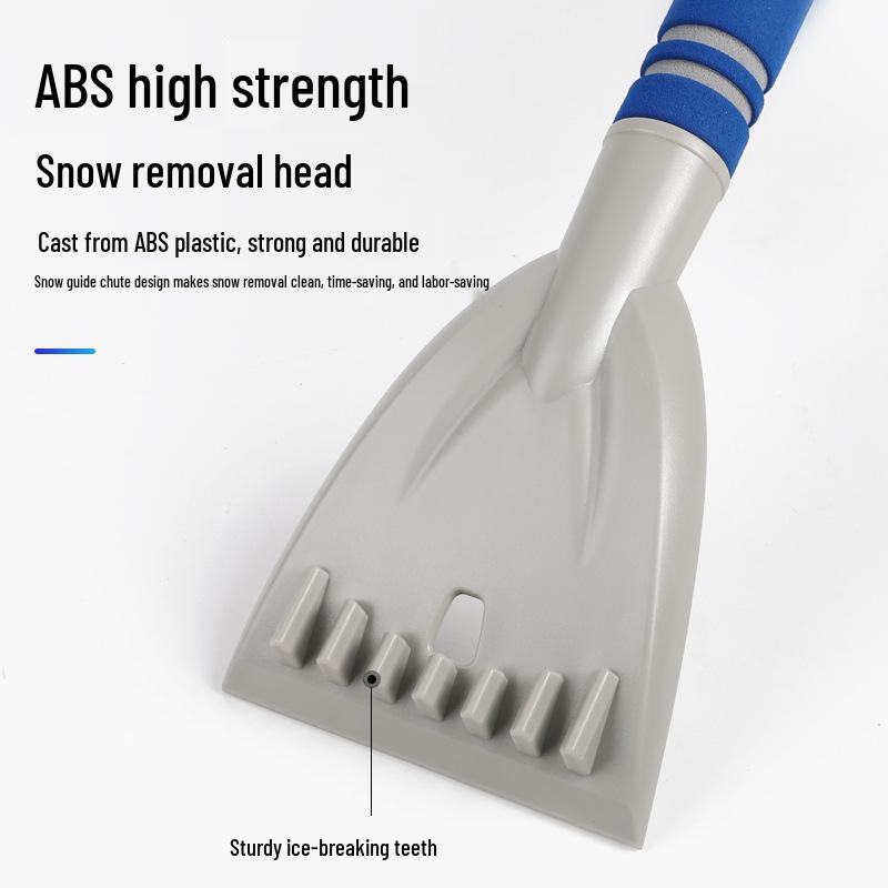 Multifunctional Car Snow Shovel & Brush: De-icing, Snow Scraping, and Defrosting Tool.