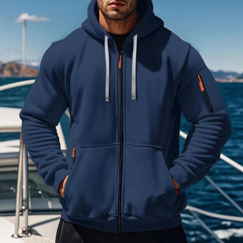 Fashion Casual Autumn and Winter Hat Sweater Zipper Long Sleeve Men's and Women's Same Style Sweatshirt Running Training Outdoor Warm Fitness Jacket