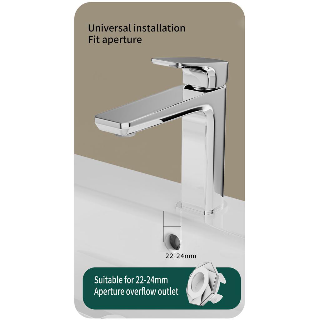 Practical Sink Overflows Covers Bathroom Accessory Portable for Most Holes Practical and Sturdy Plastic Materials