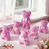 DIY Valentine's Day Rose Bear Silicone Mold Handmade Gift Scented Candle Gypsum Resin Mould Wedding Decor Candle Making Supplies