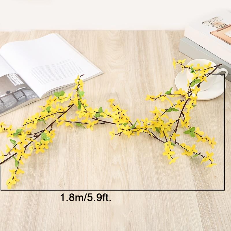 Artificial Flowers Vine Flower Garland Spring Yellow Flowers Artificial Winter Jasmine Vines Fake Flower Vine Hanging Flowers