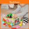 Wooden Farm Orchard Shape Matching Pulling Toy For Kids Learning And Development