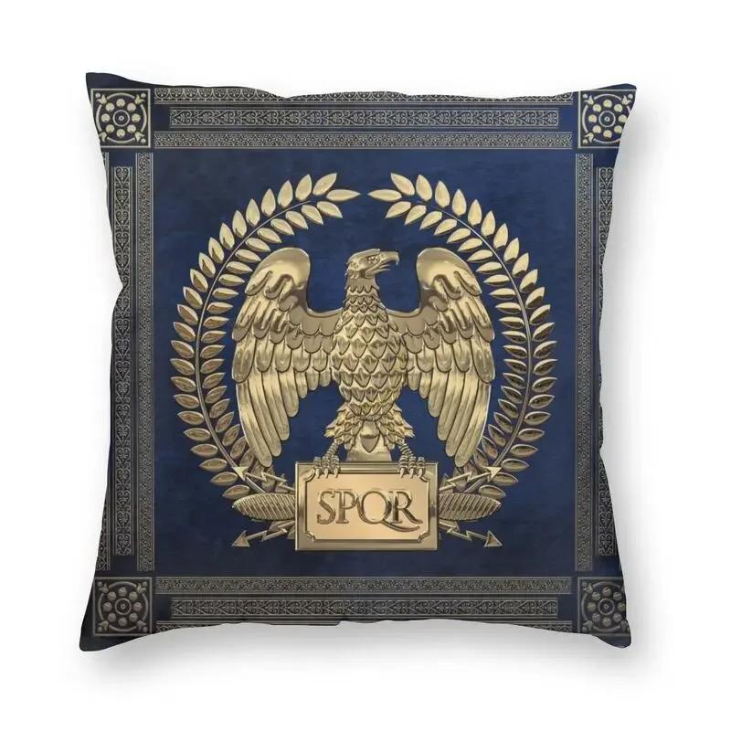 Gold Imperial Eagle Rome SPQR Cushion Cover Roman Empire Emblem Throw Pillow Case for Living Room Pillowcase Home Decorative