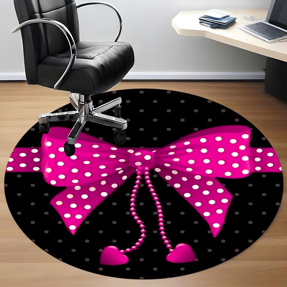 1pc Bowtie Chair Carpet for Office - Durable, Ideal for Chair Mats, Stylish & Functional Decorative Rug yy260203095