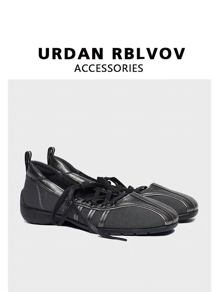 In-Stock Women's German Training Shoes: 2025 Autumn Korean Square Toe, Cross Strap Ballet Sneakers