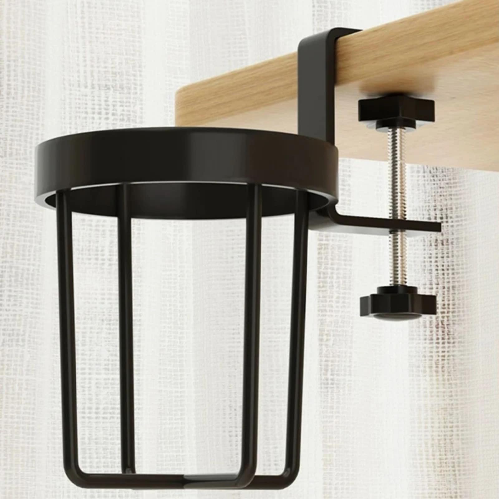 

Keep your desk tidy with this deep cup holder for paper cups, water bottles, tumblers, and other small items, preventing them from tipping over.