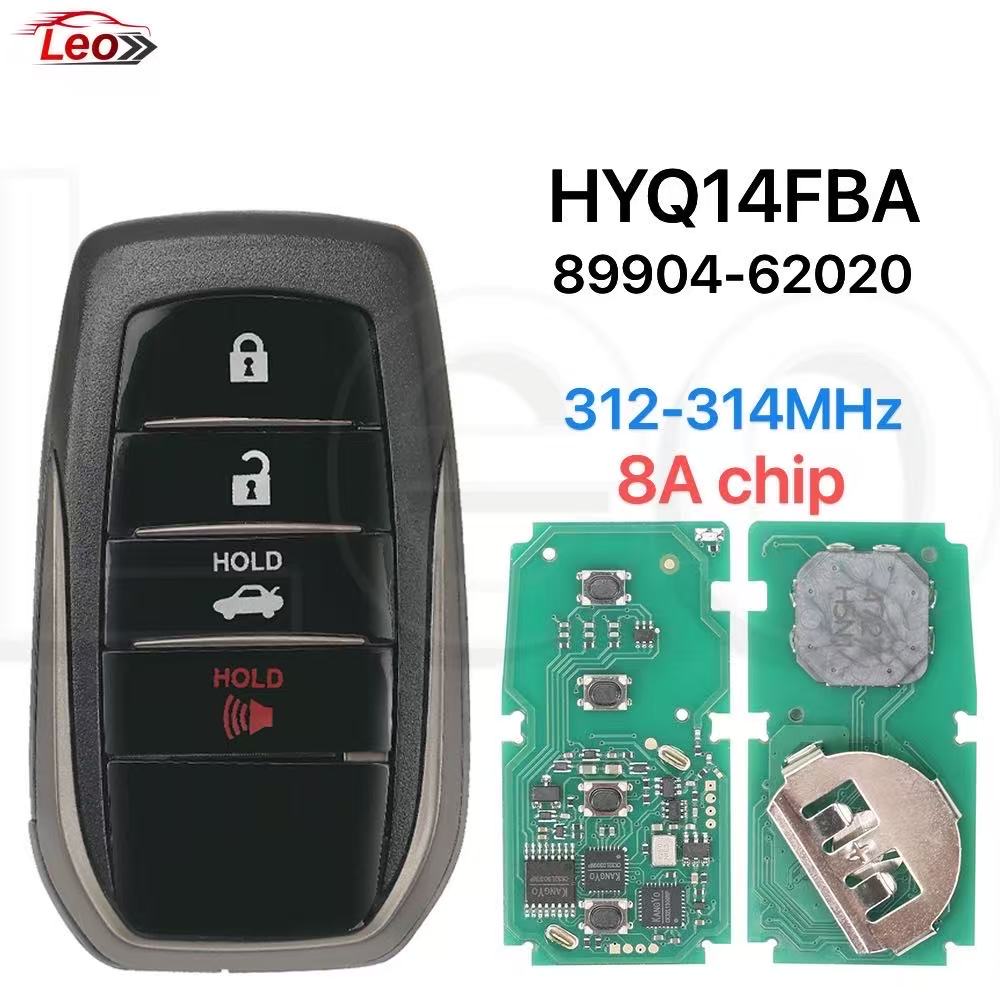 Leo FCC ID:HYQ14FBA For 2018-2019 toyota land criuser smart car key 4button Board:281451-2110 P4:88 312-314MHz 8A-chip Trunk-2110