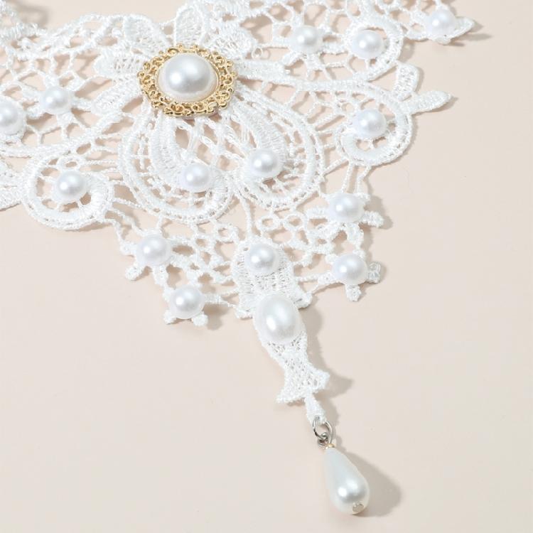 Dainty Lace Crystal Choker Necklace Gothic Lace Choker for Halloween Weeding Costume Party Prom Vampires Choker Gifts