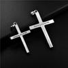 S925 Sterling Silber Einfache Helle Kreuz Anhänger für Frauen Männer Liebhaber Reinem Silber Mode Christian Schmuck Kette Zubehör