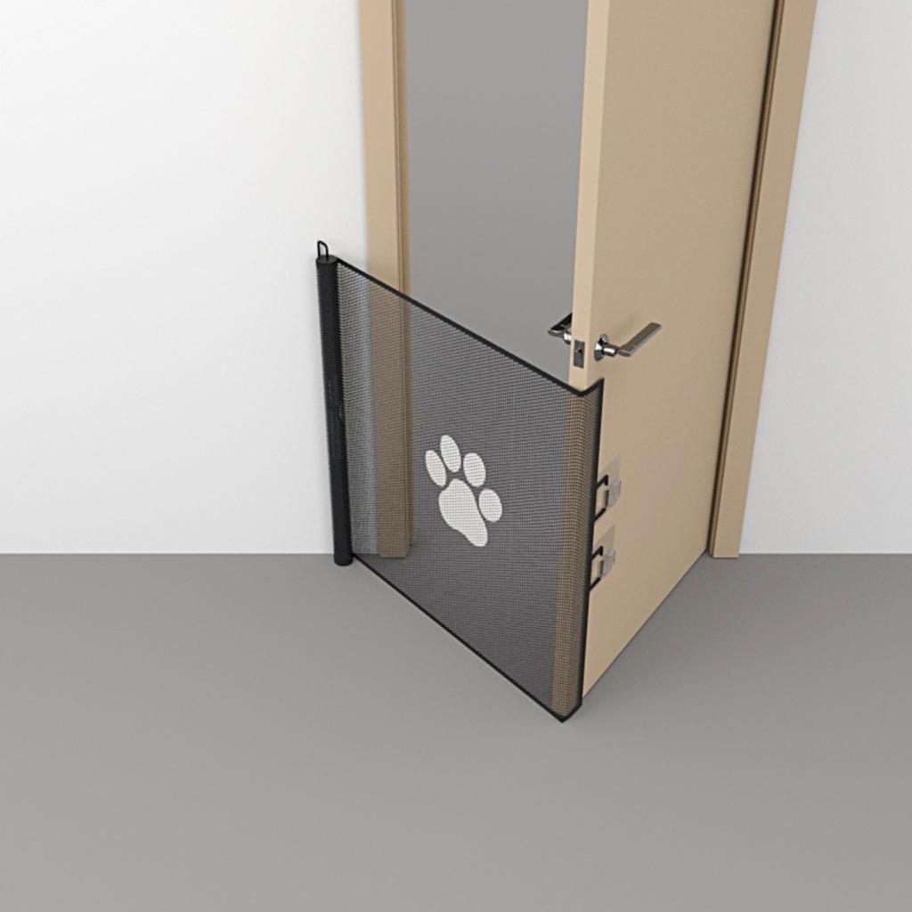 Automatic Retractable Pet Fence, Dog and Cat Fence, Indoor Staircase and Aisle Isolation Net, No Drilling Safety Net Fence