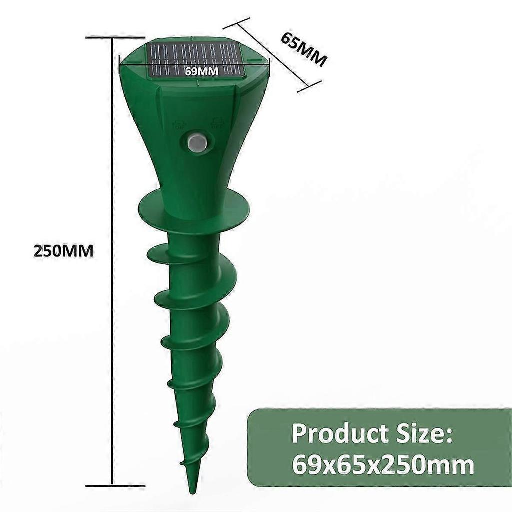 Unique Solar Mole Repellent Ultrasonic, IP65 Waterproof Mole Solar Repellent for Lawns, Rat, Squirrel, Deer, Skunk, Rabbit