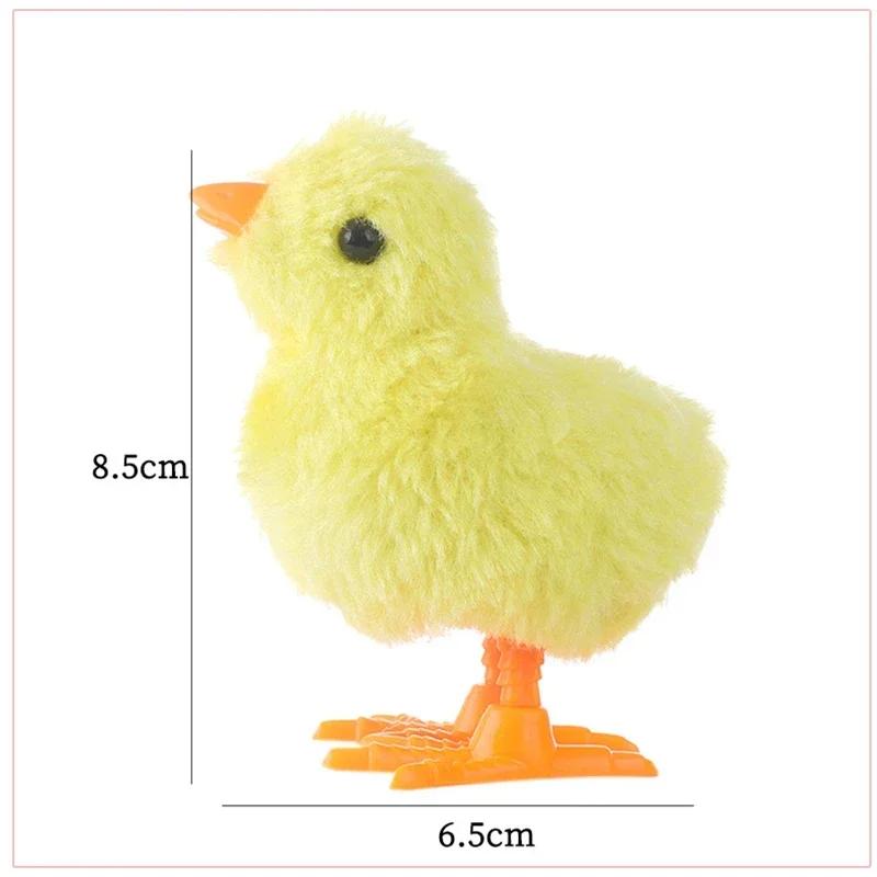 1pc Wind-up Jumping Chicken Duck Toy – Interactive Plush Simulation Toy For Babies & Toddlers, Perfect Birthday Gift