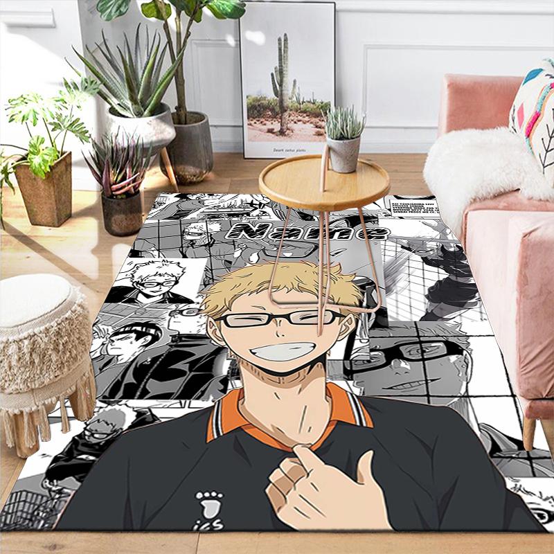 Custom 1Pc Haikyuu Team Spirit Rug Office Carpet Indoor Outdoor Entrance Doormat Nonslip Soft And Comfortable Living Room D291581