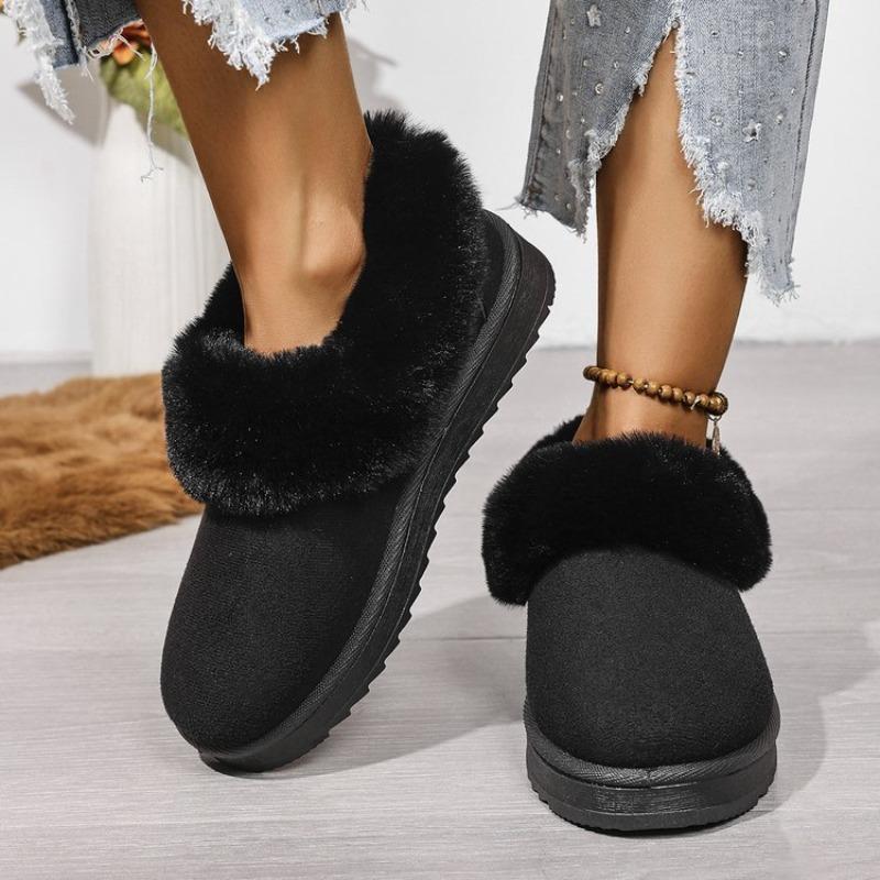 Large Size Velvet Thickened Cotton Shoes for Women's Autumn and Winter New Warm Fashion Snow Boots for Women