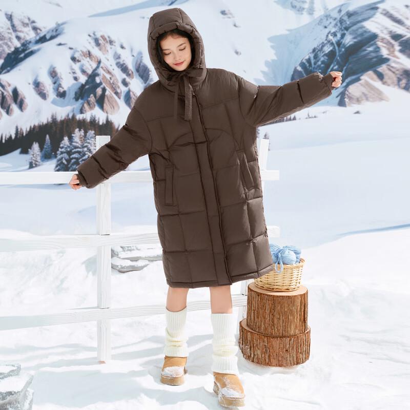 Ledian Mid-Length Oversized Hooded Puffer Down Jacket