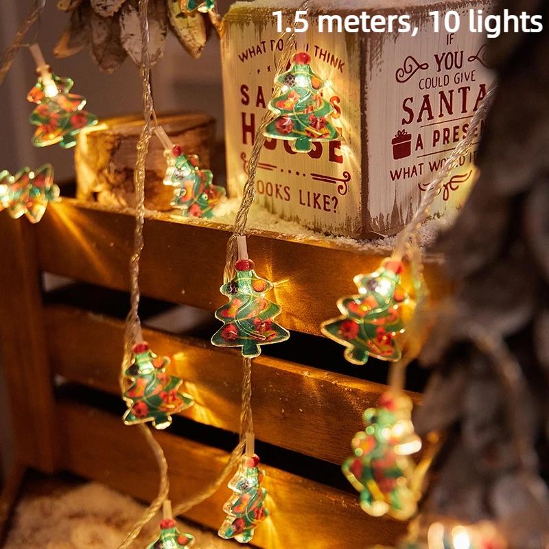 Snowman Led String Lights, Battery Operated Snowman Fairy Lights For Christmas Thanksgiving Fall Indoor Outdoor Home Decor